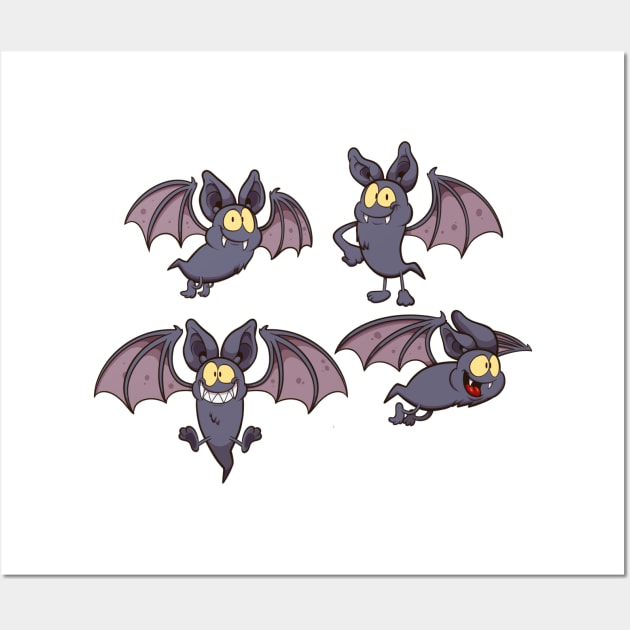 Cartoon Bats Wall Art by TheMaskedTooner